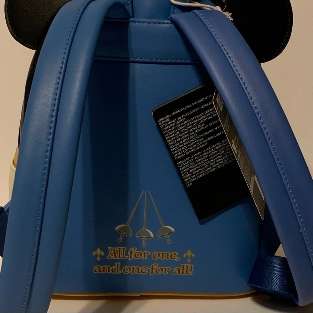 NWT. LOUNGEFLY x DISNEY Three Musketeers Mickey Mouse Backpack